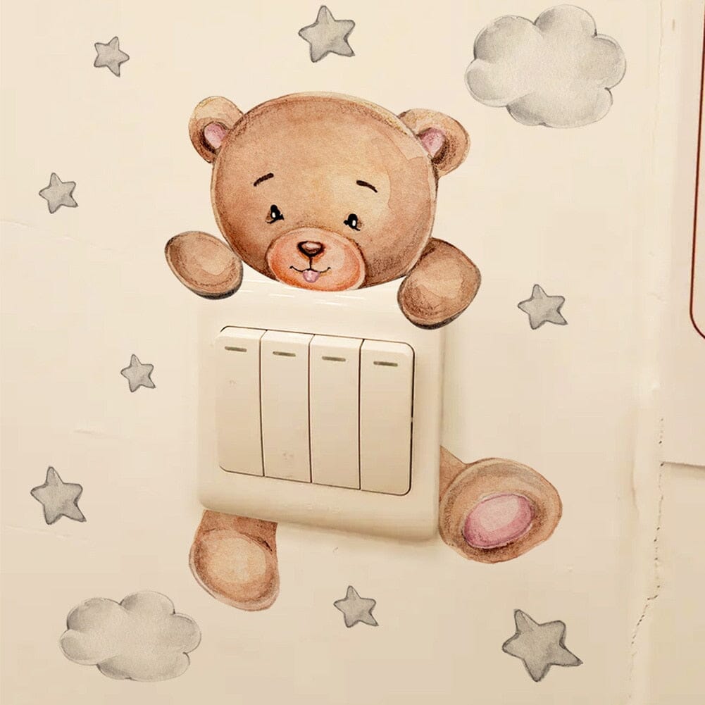 Stickybear™ - Sticker ourson décoratif | Chambre d'enfants - Mon Univers Bebe&Maman&Enfant