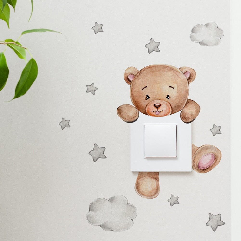 Stickybear™ - Sticker ourson décoratif | Chambre d'enfants - Mon Univers Bebe&Maman&Enfant